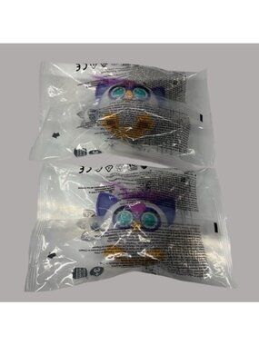 New Burger King Furby Toy Collectibles Sealed Set Of 2 Purple/White 3+ Years